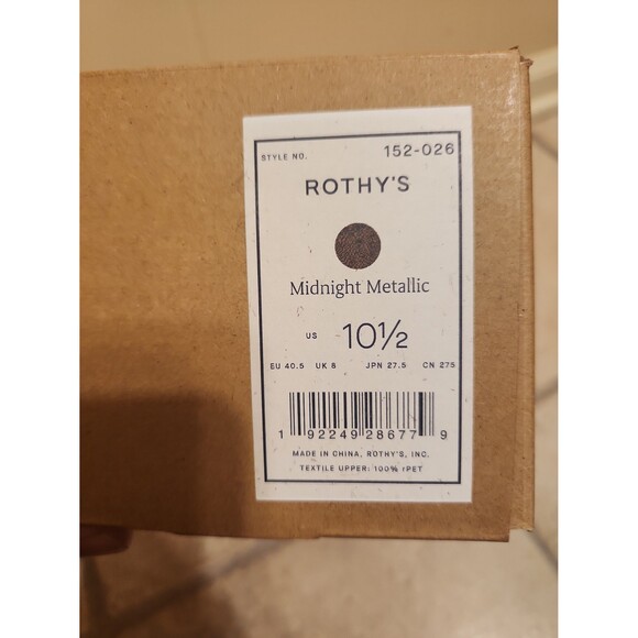 Rothy's "The Point" Flats in "Midnight Metallic" Dark Blue & Rose Gold Size 10.5 - Picture 9 of 11